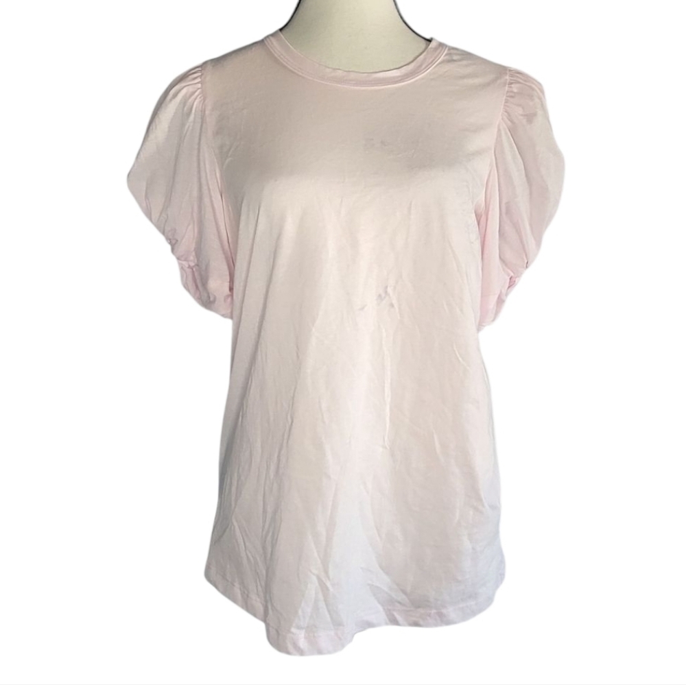 A.L.C. Rumi Tee Pale Pink Women's Tee With Balloon Type Short Sleeves Size M